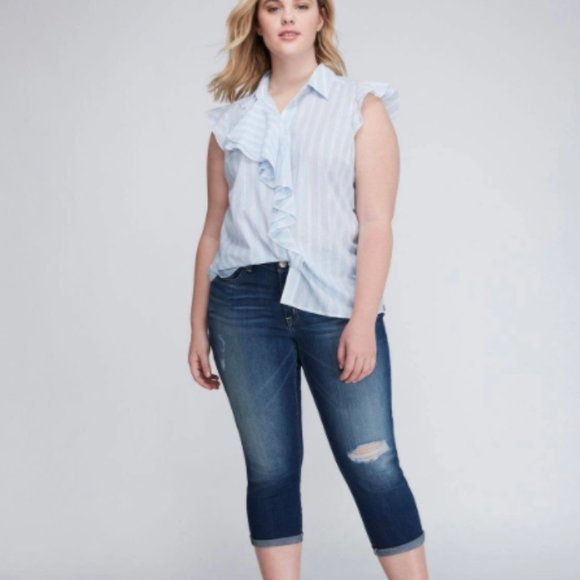 Lane Bryant Denim - Lane Bryant Low Rise Super Stretch Capri